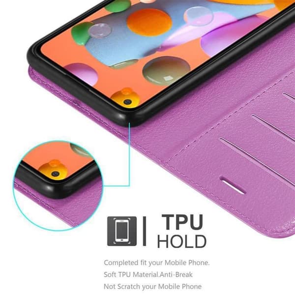 Deksel til Samsung Galaxy A11 / M11 Lommebokdeksel med magnetisk lukking, stativfunksjon og kortlomme