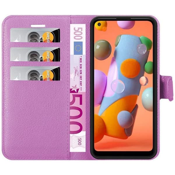Deksel til Samsung Galaxy A11 / M11 Lommebokdeksel med magnetisk lukking, stativfunksjon og kortlomme