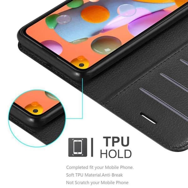 Deksel til Samsung Galaxy A11 / M11 Lommebokdeksel med magnetisk lukking, stativfunksjon og kortlomme
