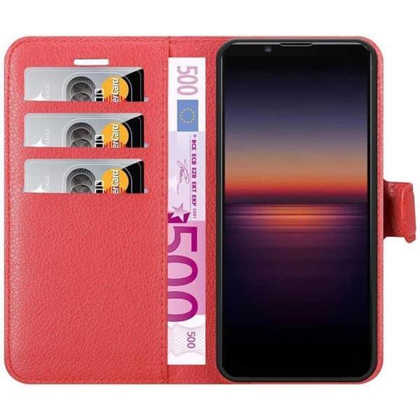 Deksel til Sony Xperia 1 II Lommebokdeksel med magnetisk lukking, stativfunksjon og kortlomme