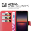 Miniatyrbilde 4 av 8: Deksel til Sony Xperia 1 II Lommebokdeksel med magnetisk lukking, stativfunksjon og kortlomme
