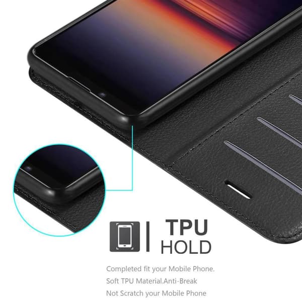 Deksel til Sony Xperia 1 II Lommebokdeksel med magnetisk lukking, stativfunksjon og kortlomme