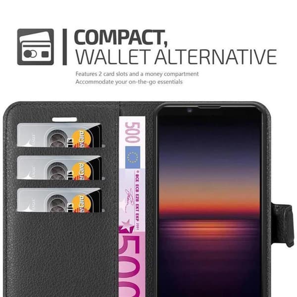 Sony Xperia 1 II Suojakotelo Lompakkokotelo Matkapuhelinkotelo Suojakuori jossa magneettisuljenta, jalusta-toiminto ja korttitasku
