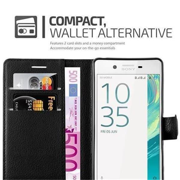 Sony Xperia X Suojakotelo Lompakkokotelo Matkapuhelinkotelo Suojakuori jossa magneettisuljenta, jalusta-toiminto ja korttitasku