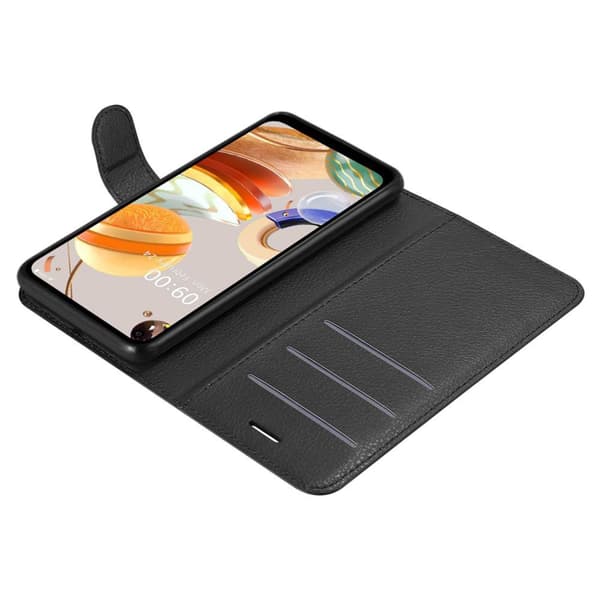 Deksel til LG K61 Lommebokdeksel med magnetisk lukking, stativfunksjon og kortlomme