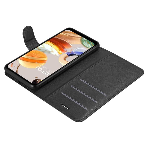 Deksel til LG K61 Lommebokdeksel med magnetisk lukking, stativfunksjon og kortlomme