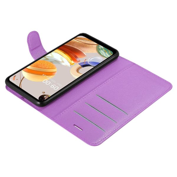 Deksel til LG K61 Lommebokdeksel med magnetisk lukking, stativfunksjon og kortlomme