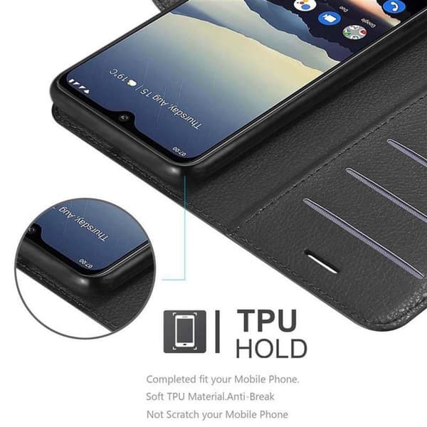 Nokia 7.2 Suojakotelo Lompakkokotelo Matkapuhelinkotelo Suojakuori jossa magneettisuljenta, jalusta-toiminto ja korttitasku
