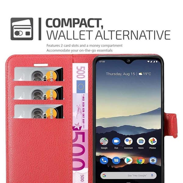 Nokia 7.2 Suojakotelo Lompakkokotelo Matkapuhelinkotelo Suojakuori jossa magneettisuljenta, jalusta-toiminto ja korttitasku
