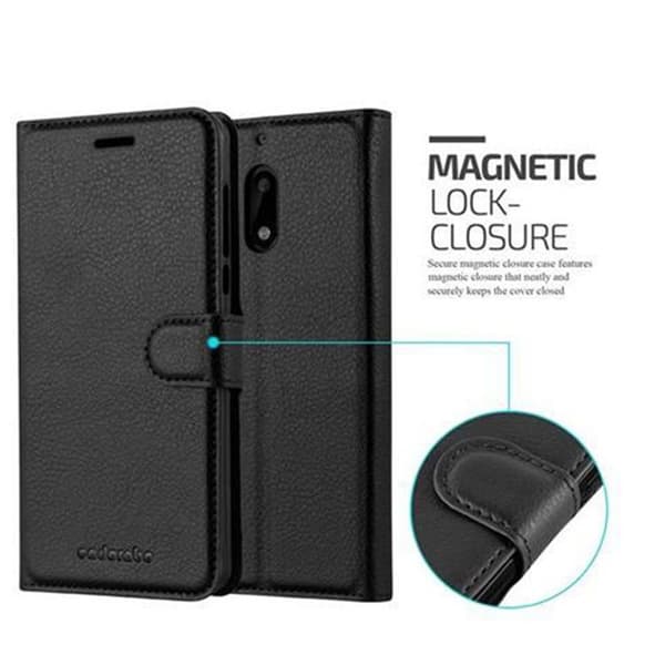 Nokia 6 2017 Plånboksfodral Fodral Skal Case med magnetisk stängning, ståfunktion och kortplats