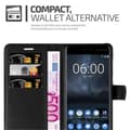 Miniatyrbild 4 av 6: Nokia 6 2017 Plånboksfodral Fodral Skal Case med magnetisk stängning, ståfunktion och kortplats