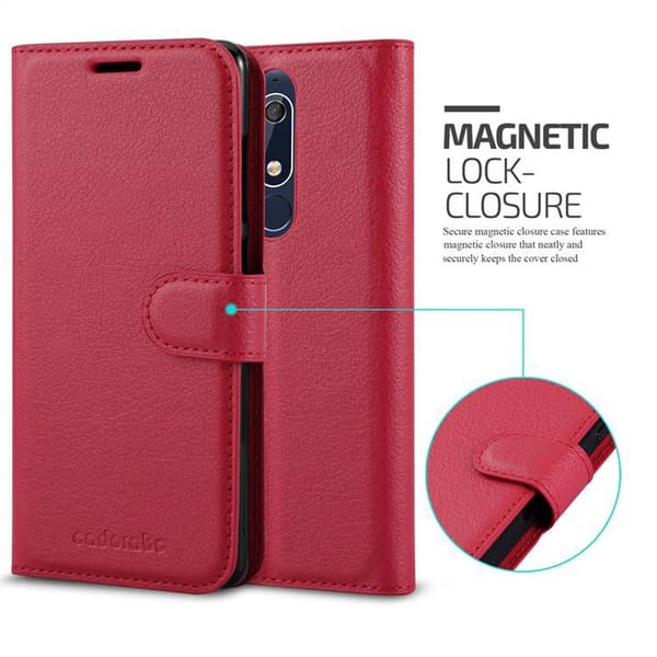 Nokia 5.1 Plånboksfodral Fodral Skal Case med magnetisk stängning, ståfunktion och kortplats