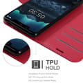 Miniatyrbild 5 av 6: Nokia 5.1 Plånboksfodral Fodral Skal Case med magnetisk stängning, ståfunktion och kortplats