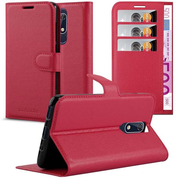 Nokia 5.1 Plånboksfodral Fodral Skal Case med magnetisk stängning, ståfunktion och kortplats