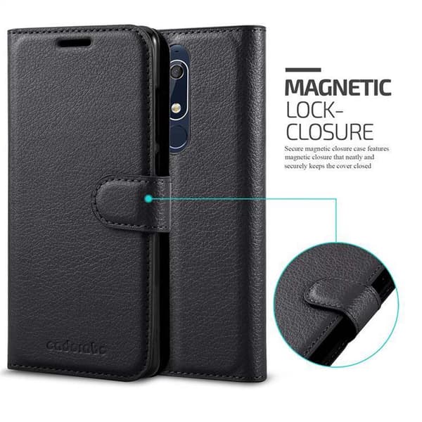 Nokia 5.1 Plånboksfodral Fodral Skal Case med magnetisk stängning, ståfunktion och kortplats
