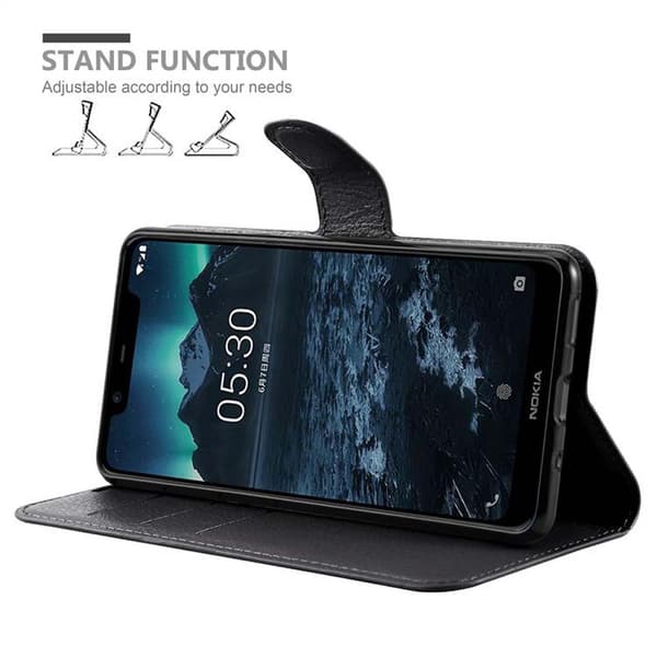 Nokia 5.1 Plånboksfodral Fodral Skal Case med magnetisk stängning, ståfunktion och kortplats