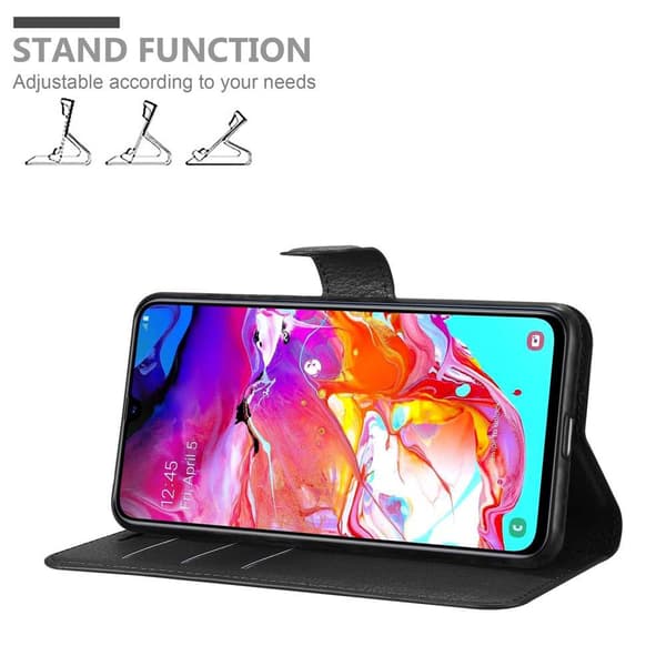 Deksel til Samsung Galaxy A70 / A70s Lommebokdeksel med magnetisk lukking, stativfunksjon og kortlomme