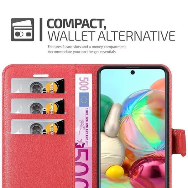 Samsung Galaxy A51 4G / M40s Suojakotelo Lompakkokotelo Matkapuhelinkotelo Suojakuori jossa magneettisuljenta, jalusta-toiminto ja korttitasku