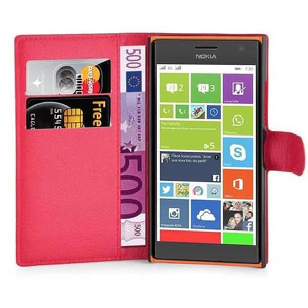Nokia Lumia 730 Plånboksfodral Fodral Skal Case med magnetisk stängning, ståfunktion och kortplats