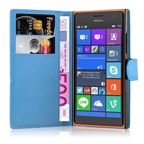 Nokia Lumia 730 Plånboksfodral Fodral Skal Case med magnetisk stängning, ståfunktion och kortplats