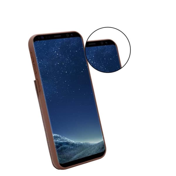 Deksel til Samsung Galaxy S8 PLUS Etui i TPU-silikon og kunstskinn, med rom og uttrekkbare kortplasser