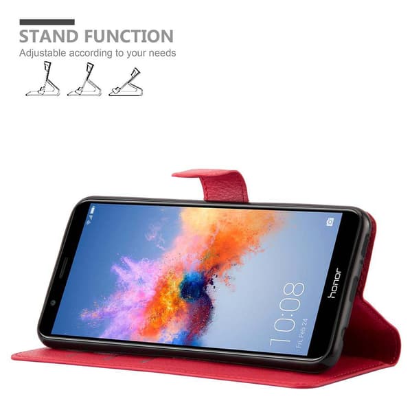 Honor 7X Suojakotelo Lompakkokotelo Matkapuhelinkotelo Suojakuori jossa magneettisuljenta, jalusta-toiminto ja korttitasku