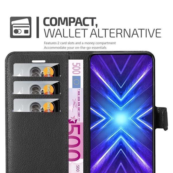 Honor 9X Suojakotelo Lompakkokotelo Matkapuhelinkotelo Suojakuori jossa magneettisuljenta, jalusta-toiminto ja korttitasku