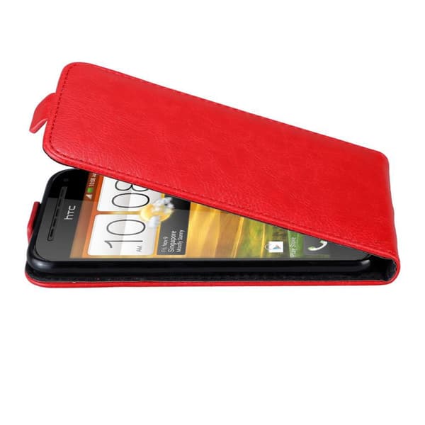 HTC ONE SV Pungetui Flip Cover (Rød)