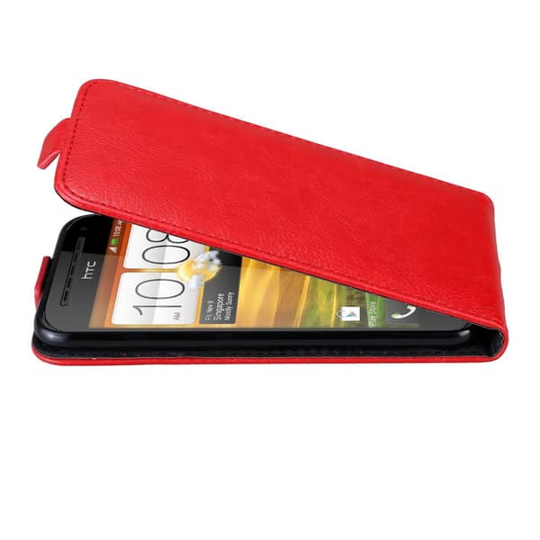 HTC ONE SV Pungetui Flip Cover (Rød)