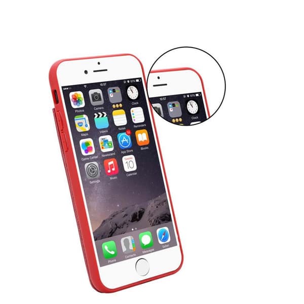 iPhone 6 / 6S Fodral Skal av TPU-silikon och konstläder Mobilskydd med fack och utdragbara kortplatser