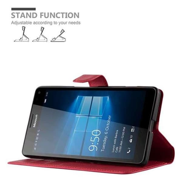 Nokia Lumia 950 XL Suojakotelo Lompakkokotelo Matkapuhelinkotelo Suojakuori jossa magneettisuljenta, jalusta-toiminto ja korttitasku