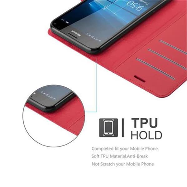 Nokia Lumia 950 XL Suojakotelo Lompakkokotelo Matkapuhelinkotelo Suojakuori jossa magneettisuljenta, jalusta-toiminto ja korttitasku