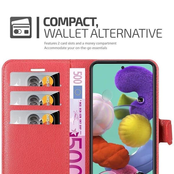 Samsung Galaxy A51 5G Plånboksfodral Fodral Skal Case med magnetisk stängning, ståfunktion och kortplats