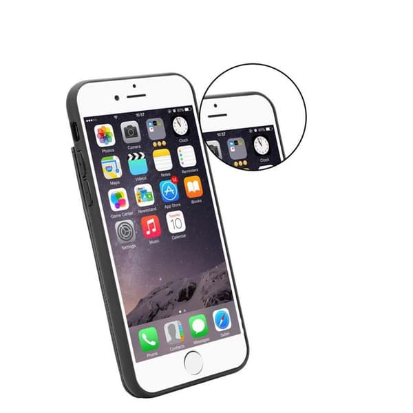 Deksel til iPhone 6 PLUS / 6S PLUS Etui i TPU-silikon og kunstskinn, med rom og uttrekkbare kortplasser