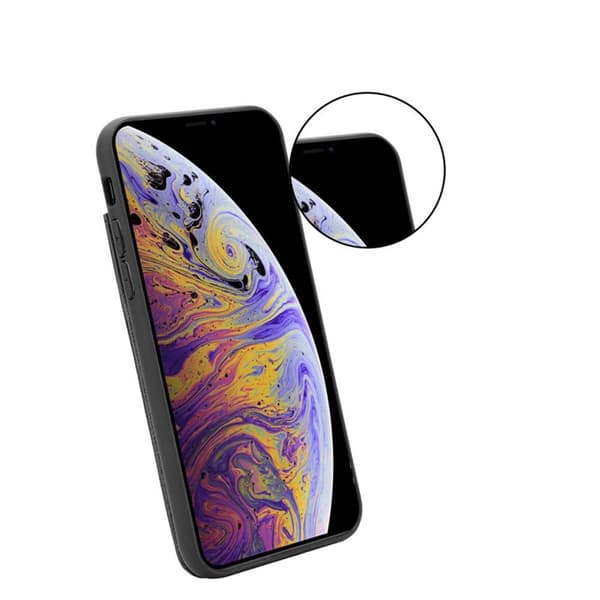 Deksel til iPhone XS MAX Etui i TPU-silikon og kunstskinn, med rom og uttrekkbare kortplasser