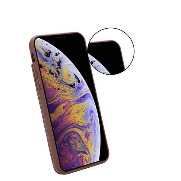 Deksel til iPhone XS MAX Etui i TPU-silikon og kunstskinn, med rom og uttrekkbare kortplasser