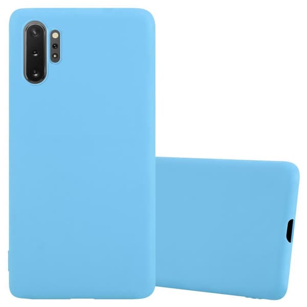 Samsung Galaxy NOTE 10 PLUS Skal Fodral Case Cover Mobilskydd av flexibelt TPU-silikon CANDY BLÅ