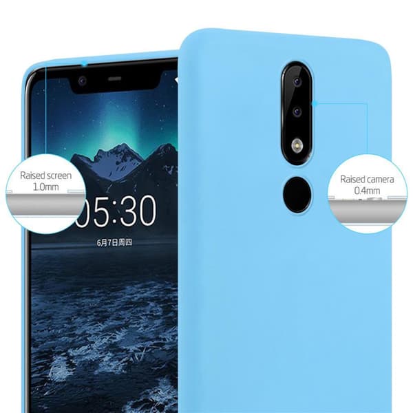 Nokia 5.1 PLUS / X5 Skal Fodral Case Cover Mobilskydd av flexibelt TPU-silikon