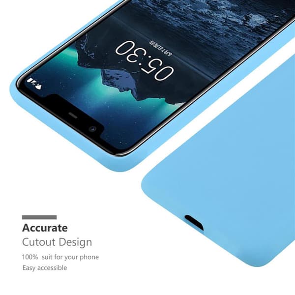 Nokia 5.1 PLUS / X5 Skal Fodral Case Cover Mobilskydd av flexibelt TPU-silikon
