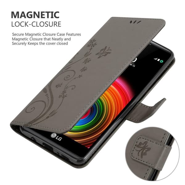 LG X POWER Pungetui Cover Blomster ()