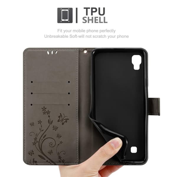 LG X POWER Pungetui Cover Blomster ()
