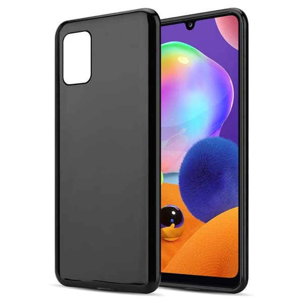Samsung Galaxy A31 Skal Skal Fodral av flexibelt TPU-silikon Mobilskydd SVART