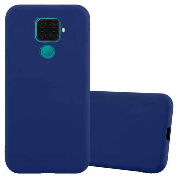 Huawei MATE 30 LITE Skal Fodral Case Cover Mobilskydd av flexibelt TPU-silikon CANDY MÖRK BLÅ