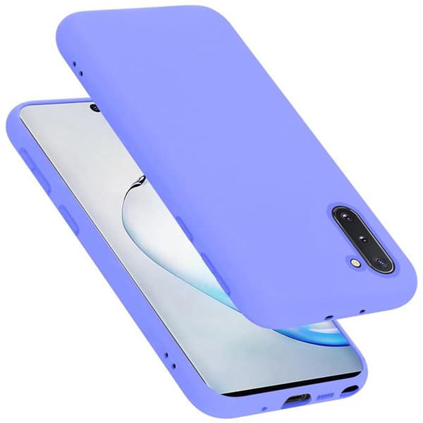 Samsung Galaxy NOTE 10 Suojakotelo Suojakuori valmistettu joustavasta TPU-silikonista LIQUID VIOLETTI