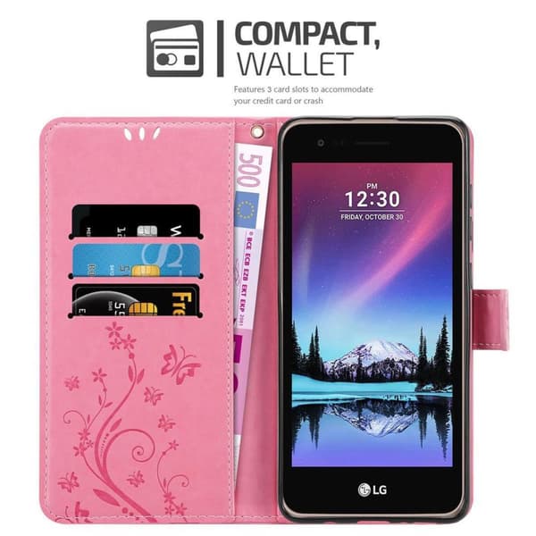 LG K4 2017 Pungetui Cover Blomster ()