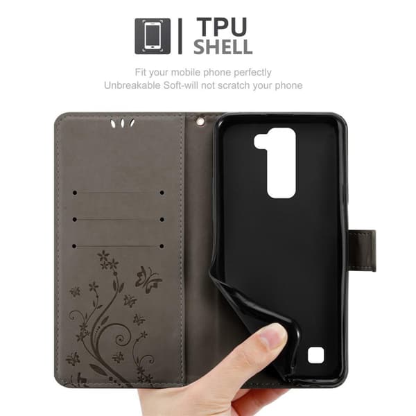 LG K7 2016 Pungetui Cover Blomster ()
