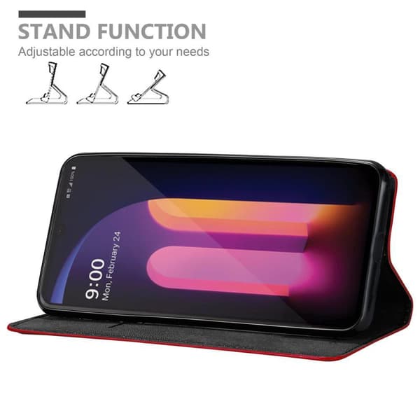 LG V60 ThinQ Suojakotelo Suojakuori Lompakkokotelo Matkapuhelinkotelo jossa magneettisuljenta, jalusta-toiminto ja korttitasku