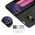 Pikkukuva 4 / 9: LG V60 ThinQ Suojakotelo Suojakuori Lompakkokotelo Matkapuhelinkotelo jossa magneettisuljenta, jalusta-toiminto ja korttitasku