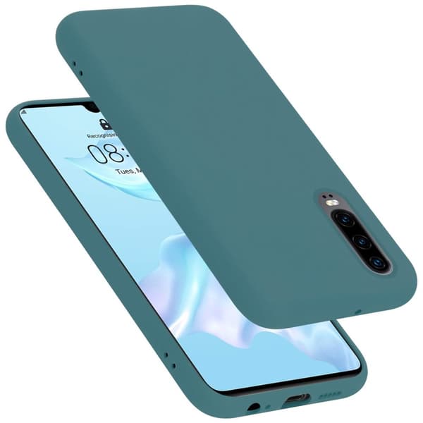 Huawei P30 Suojakotelo Suojakuori valmistettu joustavasta TPU-silikonista LIQUID VIHREÄ