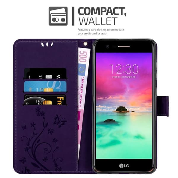 LG K10 2017 Pungetui Cover Blomster ()